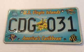 Us Virgin Islands St.  Croix Caribbean Wildlife Fish License Plate Cdg 031