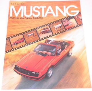 1981 Ford Mustang Dealer Brochure