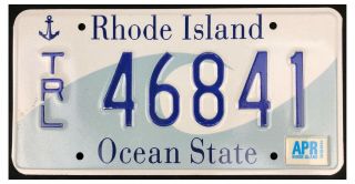 Rhode Island 2000 Private Trailer License Plate 46841