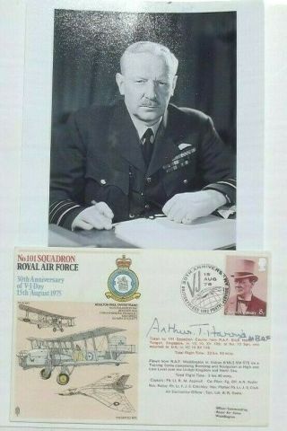 Sir Arthur T.  Harris Wwi Ace Royal Air Force Ww Ii Bomber Commander Autograph