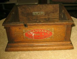 Vintage Standard Talking Machine Co Lower Wooden Phonograph Base Model A Stock 1