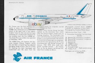 Air France Airbus A300 - B2 F - Bvga D.  C.  Nichols Tech Drawing & History 1976