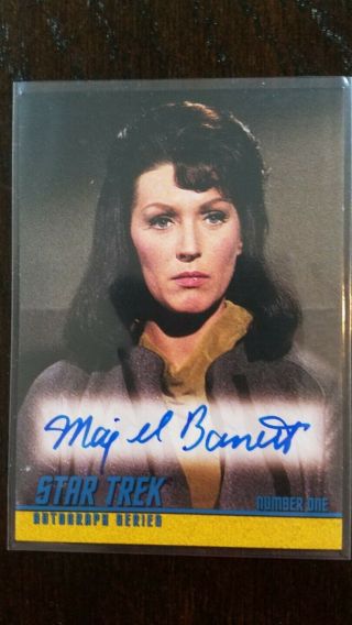 Majel Barrett As Number One Star Trek Tos 40th Anniversary Autograph Card A120