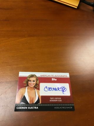 Carmen Electra 2011 Topps American Pie Autographs Card Auto Model,  Actress