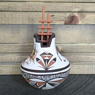 Native American Pueblo Pottery - Handmade Navajo/acoma Pueblo Pot - Wesley Begay