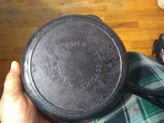 Vintage Rare No.  5 Cast Iron Oberlin & Oberlin Skillet With Heat Ring