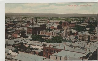 Vintage Postcard Perth Looking East Western Australia 1900s
