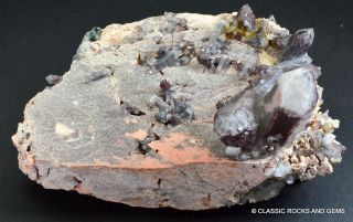 Quartz Crystal Cluster With Hematite Inclusions Orange River S.  A 11.  8x7.  8x5.  7 Cm