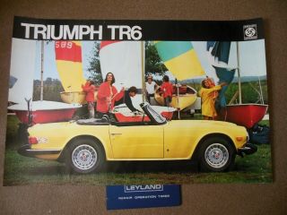 British Leyland 1974 Triumph TR6 Factory Dealer Poster 35 