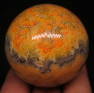 43mm 3.  7oz Natural Bumblebee Jasper Crystal Sphere Ball