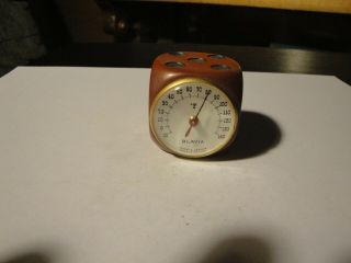 French Art Deco Bakelite Die Dice Blavia Thermometer 1.  5 " Vintage