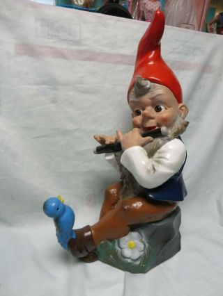 Vintage 14 " Heissner Garden Gnome,  Elf,  Leprechaun,  Seit,  Figure,  Figurine,  Inset Eyes