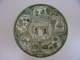 Vintage Pennsylvania Dutch Country Souvenir Collectors Plate 7.  25 "