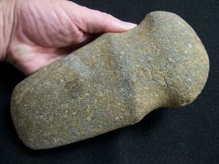 Large Authentic 7 1/2 " Full Grooved Porphyry Axe From Kent Co. ,  Michigan