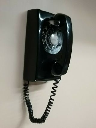 Vintage Black Rotary Wall Western Electric Wall Phone Telephone