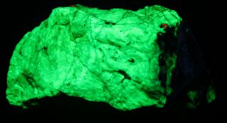 Green willemite,  calcite fluorescent minerals,  Franklin NJ 4