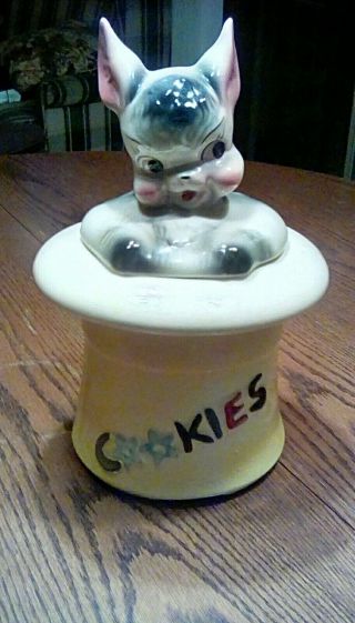 Vintage American Bisque Usa Cookie Jar Magic Bunny.