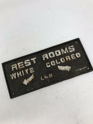Southern 1929 Black Americana Segregation Restroom Sign Relic