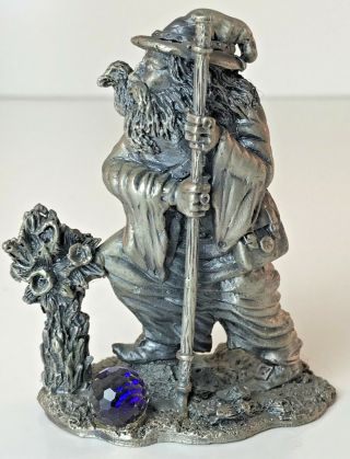 Wapw U.  K The Wizard Of Spring Pewter Figurine Signed