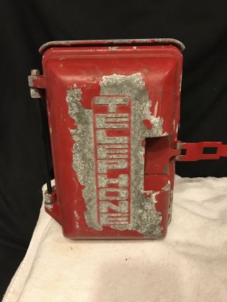 Antique Vintage Cast Aluminum Telephone Box Or To Restore (allen Tel)