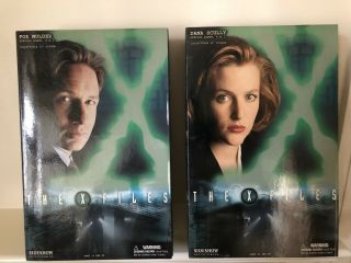 The X - Files Fox Mulder & Dana Scully 12 Inch Sideshow Collectibles Rare