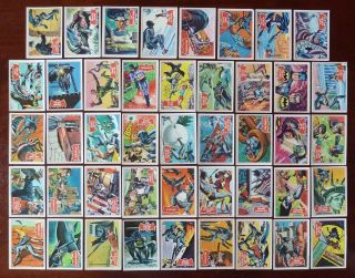 1966 Topps Batman A Series Red Bat Trading Cards Full Set 44/44 - - Puzzle