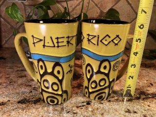 Puerto Rico Tall Coffee Cup Mug Collectible Sol Taino Yellow (1 Mug)