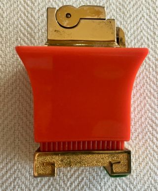 Vintage Asr Art Deco Table Lighter Red