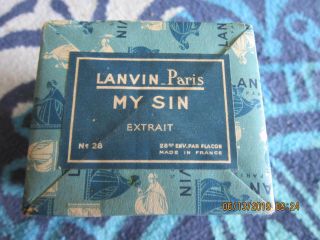 Lanvin Paris My Sin Extract.  No.  28 Unopenened