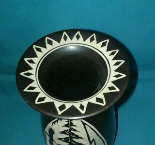 Steve Smith Six Nations Talking Earth Pottery Vase 1983 Mohawk Native art 3