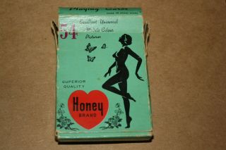 Vintage Honey Brand Pin Up Model Playing Cards