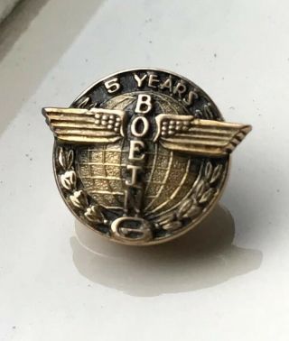 Vintage Boeing Aircraft Co.  10k Gold 5 Year Service Award Pin