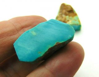 2 Sleeping Beauty Turquoise Specimens Nuggets Rough Cut Gorgeous Blue DazzleCity 2