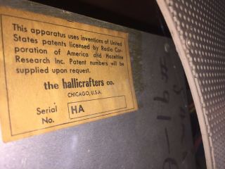 Antique Hallicrafters 6 inch TV Parts Or Restoration 3
