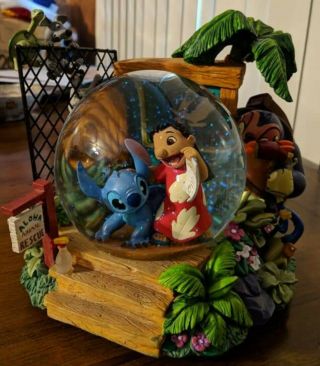 Disney Store Lilo And Stitch Aloha Animal Rescue Adoption Day Shelter Snow Globe