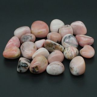 Natural Polished Gems Tumbled Pink Opal Stone Wicca Reiki Crystal Healing Decor
