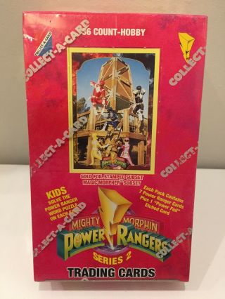 1994 Mighty Morphin Power Rangers Series 2 Trading Cards Box 36 Count