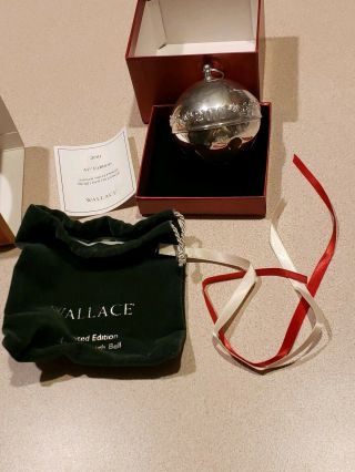 2011 Wallace 41st Edition Silver Plate Sleigh Bell Ornament Box