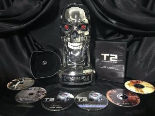 Terminator 2 Judgement Day T800 Limited Edition 14 " Endoskull Bust,  6 Disc Set