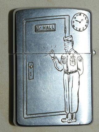 1963 Zippo Lighter Vietnam Military Trench Art Humor Dr.  Hall - Thanks Nort