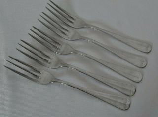 Oneida Post Road 5 Dinner Forks 3 Tine Colonial Korea Northland Stainless