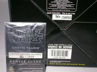 Star Wars Gentle Giant Bust Darth Talon 960/3850 5