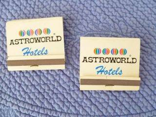 Vintage Matchbook Cover Astroworld Hotels Houston,  Texas Set Of 2 Sheraton