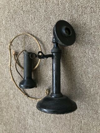 Antique Vintage Candlestick Telephone Kellogg Chicago 1901