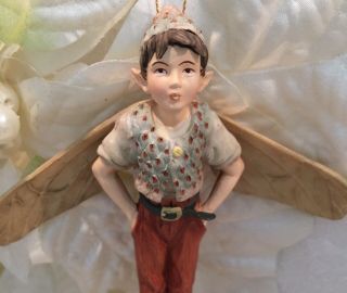 Vintage Flower Fairies Fairy Cicely Mary Barke Christmas Ornament Boy Figure 4”