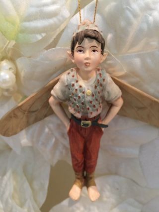 Vintage Flower Fairies Fairy Cicely Mary Barke Christmas Ornament Boy Figure 4” 2
