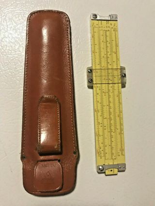 Vintage Pickett Slide Rule N600 - Es Log Log Speed Rule 1962 With Leather Case