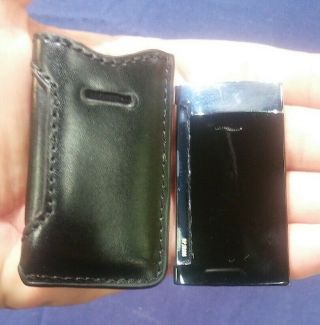 S.  T.  Dupont Lighter Slim 7 Flat Black Lacquer W Sleeve Great