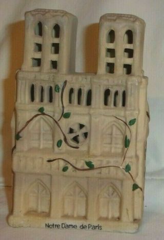 Porcelain Notre Dame Cathedral De Paris Souvenir Figurine
