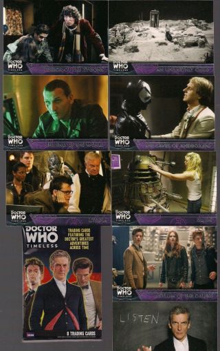 Doctor Who Timeless Topps 2016 Complete 100 Card Base Set W/ Wrap & Display Box